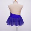 winying Girls Figure Ice Skating Dress Sparkling Shiny Sleeveless Dance Dress Gymnastics Leotard Competition Costume Royal Blue B 12 Years view 4