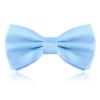 PAFUWEI Men's Pre-Tied Bow Tie, Tux Bowtie Solid Color Neck Bow Ties Adjustable Length Formal Satin Bow Tie for Wedding Party (Polyester, Light Blue) view 1