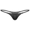 Daenrui Men's Mesh Sheer See Through Low Rise G-String T-Back Micro Mini Thongs Bikini Briefs Underwear Black Medium view 1
