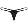 Daenrui Men's Mesh Sheer See Through Low Rise G-String T-Back Micro Mini Thongs Bikini Briefs Underwear Black Medium view 4