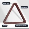 GSE Games & Sports Expert Deluxe Heavy Duty Solid Wood Billiard 8-Ball Triangle or 9-Ball Diamond Pool Ball Racks for 2-1/4" Pool Balls (Mahogany Triangle Rack) view 2