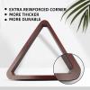 GSE Games & Sports Expert Deluxe Heavy Duty Solid Wood Billiard 8-Ball Triangle or 9-Ball Diamond Pool Ball Racks for 2-1/4" Pool Balls (Mahogany Triangle Rack) view 3