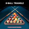 GSE Games & Sports Expert Deluxe Heavy Duty Solid Wood Billiard 8-Ball Triangle or 9-Ball Diamond Pool Ball Racks for 2-1/4" Pool Balls (Mahogany Triangle Rack) view 4