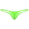 Daenrui Men's Mesh Sheer See Through Low Rise G-String T-Back Micro Mini Thongs Bikini Briefs Underwear Green X-Large view 2