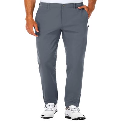 SPECIALMAGIC Mens Casual Golf Pants Stretch Waist Zipper Pockets Tapered Pants Lightweight Clearance Denim Blue,30W30L