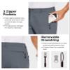 SPECIALMAGIC Mens Casual Golf Pants Stretch Waist Zipper Pockets Tapered Pants Lightweight Clearance Denim Blue,30W30L view 3