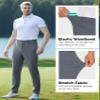 SPECIALMAGIC Mens Casual Golf Pants Stretch Waist Zipper Pockets Tapered Pants Lightweight Clearance Denim Blue,30W30L view 4