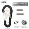 Booms Fishing CC5 Multi-Use Carabiner Clips, 10 Pack 2.7" Small Caribeener Clips, Mini Keychain Caribeaner Clip, Aluminum D Ring Carabiners, Black view 2
