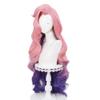 TO KU TOO YUO Cosplay Wig Long Curly Hair Sreaphine Wigs Pink Mixed Purple Loose Wave Synthetic Hair +Wig Cap (B) view 1