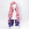 TO KU TOO YUO Cosplay Wig Long Curly Hair Sreaphine Wigs Pink Mixed Purple Loose Wave Synthetic Hair +Wig Cap (B) view 2