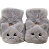 TYAGY Cartoon Cat Women Girls Hand Warm Soft Cute Animal Winter Fingerless Thick Mittens (Gray) view 1