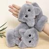 TYAGY Cartoon Cat Women Girls Hand Warm Soft Cute Animal Winter Fingerless Thick Mittens (Gray) view 2