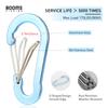 Booms Fishing CC5 Multi-Use Carabiner Clips, 10 Pack 2.7" Small Caribeener Clips, Mini Keychain Caribeaner Clip, Aluminum D Ring Carabiners, Blue view 2