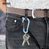 Booms Fishing CC5 Multi-Use Carabiner Clips, 10 Pack 2.7" Small Caribeener Clips, Mini Keychain Caribeaner Clip, Aluminum D Ring Carabiners, Blue view 3