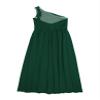Duoremi Girls Special Occasion Dress One Shoulder Chiffon Junior Bridesmaid Gown Pageant Dress Green 14 Years view 4