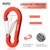 Booms Fishing CC5 Multi-Use Carabiner Clips, 10 Pack 2.7" Small Caribeener Clips, Mini Keychain Caribeaner Clip, Aluminum D Ring Carabiners, Red view 2