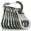 Booms Fishing CC5 Multi-Use Carabiner Clips, 10 Pack 2.7" Small Caribeener Clips, Mini Keychain Caribeaner Clip, Aluminum D Ring Carabiners, Gun Metal view 1