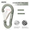 Booms Fishing CC5 Multi-Use Carabiner Clips, 10 Pack 2.7" Small Caribeener Clips, Mini Keychain Caribeaner Clip, Aluminum D Ring Carabiners, Gun Metal view 2