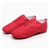 MSMAX Jazz Shoes for Women Girls Split Sole Canvas Ballet Dance Teaching Flats Red 8 M US Women view 3
