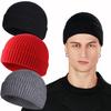 ROYBENS Swag Wool Knit Cuff Short Fisherman Beanie for Men Women, Winter Warm Hats, 3PCS view 1