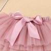 Baby Girls Rainbow 1st 2nd Birthday Outfit Long Sleeve Romper Tutu Skirt Bloomers Set with Crown Headband Winter Fall Dress Clothes for Cake Smash Photo Prop Dusty Pink Two - Long Sleeve Crown 2 Years view 3