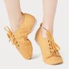 MSMAX Jazz Shoes for Women Girls Split Sole Canvas Ballet Dance Teaching Flats Tan 8.5 M US Women view 2