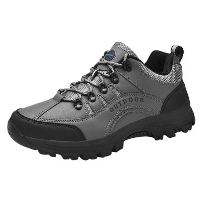 BORAMAX Men's Anti-Skid Cross-Country Travel Shoes Men's Supportive Running Shoes Cushioned Lightweight Athletic Sneakers Grey