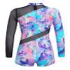 Daenrui Kids Girls Gymnastics Leotards Long Sleeve Dance Biketards Shorts Unitards Active Tumbling Outfit Lavender 14 Years view 2