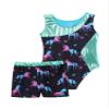 Sxiwei Kids Girls Metallic Sleeveless Gymnastics Leotard Ballet Dance Jumpsuit with Shorts Set Dark Night 6 Years view 4