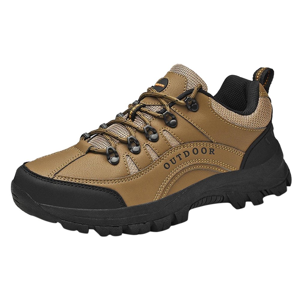 BORAMAX Men's Anti-Skid Cross-Country Travel Shoes Men's Supportive Running Shoes Cushioned Lightweight Athletic Sneakers Brown