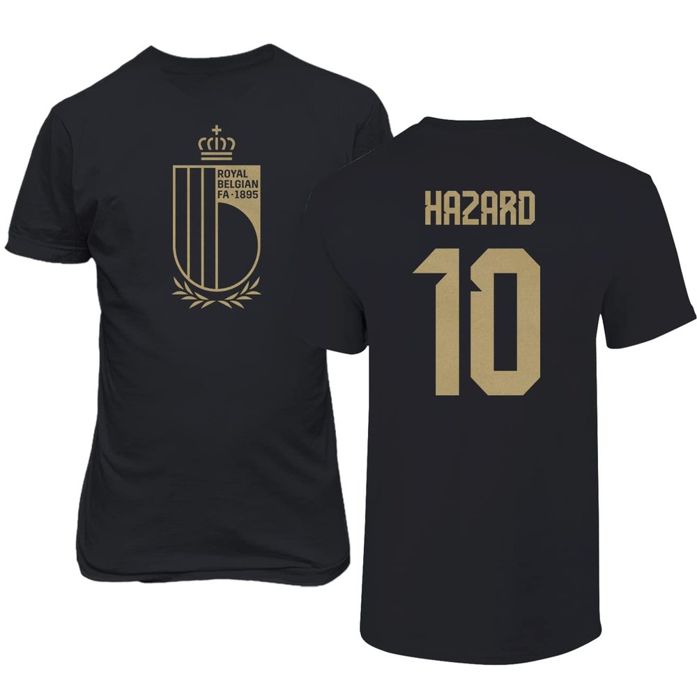 Belgium Soccer #10 Michael World Football Fans Adult Men's Unisex T-Shirt (Black, 4X-Large)