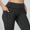 Ewedoos Fleece Lined Pants Women Thermal Yoga Pants with Pockets High Waist Warm Pants Winter Flare Leggings for Women Charcoal view 3
