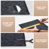 Ewedoos Fleece Lined Pants Women Thermal Yoga Pants with Pockets High Waist Warm Pants Winter Flare Leggings for Women Charcoal view 4
