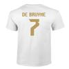 Belgium Soccer #7 De Bruyne World Football Fans Adult Men's Unisex T-Shirt (White, 3X-Large) view 3