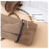 Female Winter Gloves Warm Lined Touch Screen Driving Gloves Suede Leather Bow Plush Wrist Mitten Women (Color : Bow - Black, Size : One Size) view 4