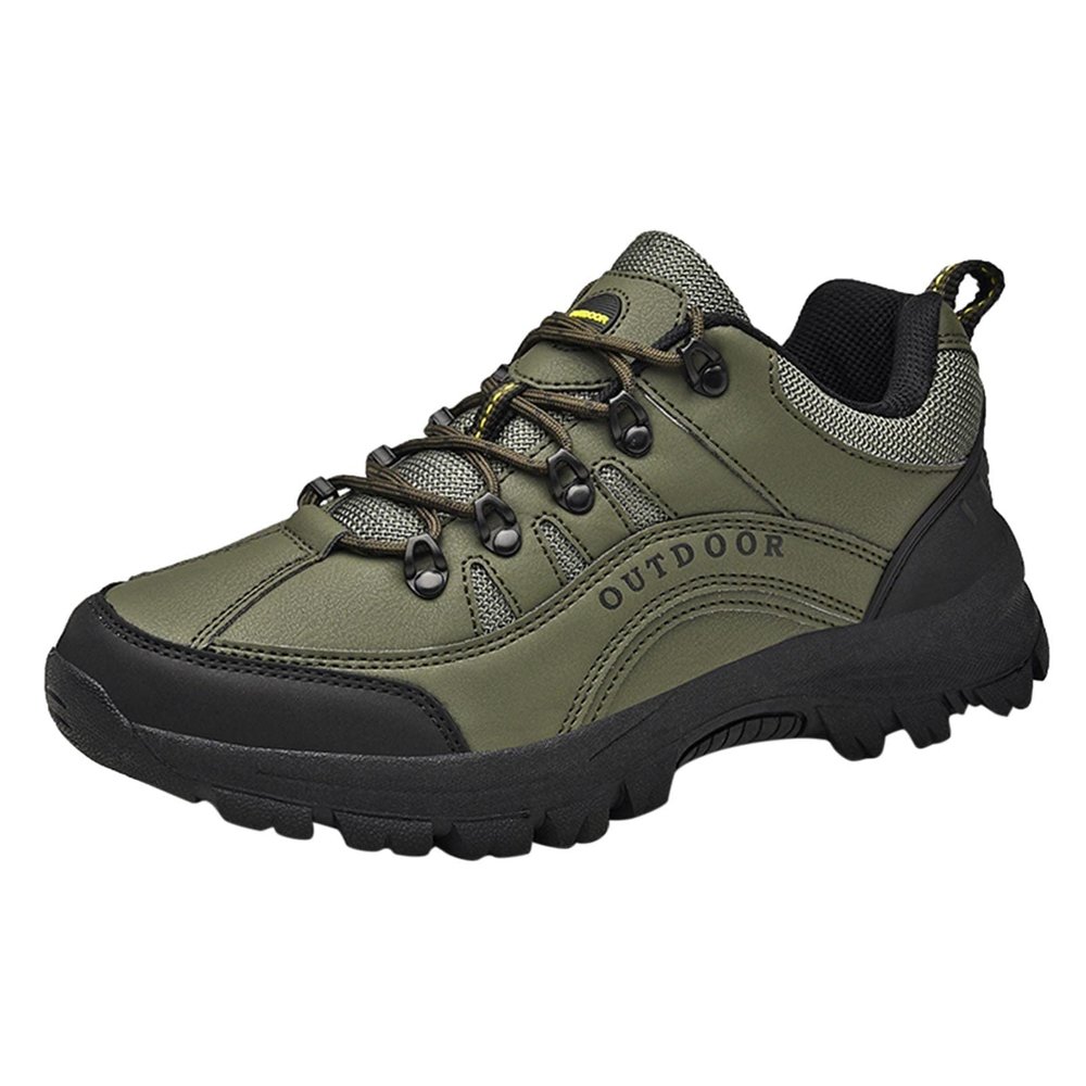 BORAMAX Men's Anti-Skid Cross-Country Travel Shoes Men's Supportive Running Shoes Cushioned Lightweight Athletic Sneakers Green