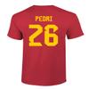 Spain Soccer #26 Pedri World Football Fans Adult Mens Unisex T-Shirt (Red, 5X-Large) view 3