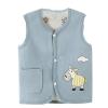 Toddler Baby Boys Girls Winter Sleeveless Cartoon Coat Outwear Warm Coat Vest Winter Jacket for (Blue, 2-3 Years) view 1