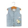 Toddler Baby Boys Girls Winter Sleeveless Cartoon Coat Outwear Warm Coat Vest Winter Jacket for (Blue, 2-3 Years) view 3