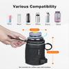 Belinous Bike Cup Holder, Water Bottle Holder Up to 32oz, Bicycle Handlebar Drink Holder Oxford Fabric with Mesh Pockets for e-Bike Scooter Cruiser Wheelchair Walker Boat, Black, 1 Pack view 2