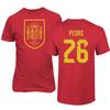 Spain Soccer #26 Pedri World Football Fans Adult Mens Unisex T-Shirt (Red, 4X-Large) view 1