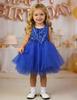 AGQT Baby Girls Birthday Tutu Dress Sequin Tulle Soft Lined Formal Princess Dresses for Party Wedding Sapphire Blue 12-18 Months view 2