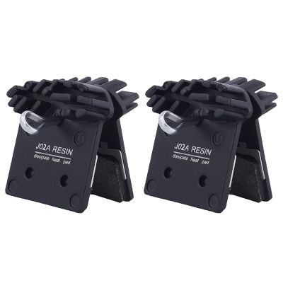 2 Pairs J02A Resin Disc Brake Pads with Cooling Fin, Compatible with XTR M9000/DEORE XT M8100/DEORE XT M8000/DEORE XT M780/SLX M7100/SLX M7000/SLX M670/SLX M660/DEORE M6100/DEORE M5100
