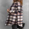 EVALESS Color Block Plaid Shacket Jacket Womens Fall Clothes Fashion 2025 Casual V Neck Outfits Long Sleeve Jackets for Women Button Down Flannel Shirts Loose Cardigans Coats With Pockets Blue Small view 3