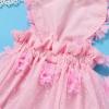 Baby Girls 1st Birthday Outfit Heart Lace Romper Flower Tutu Princess Dress with Tulle Skirt Sleeveless Backless Jumpsuit Sunsuit Playwear Dress Cake Smash Photo Shoot Clothes Pink Flower 6-12 Months view 2