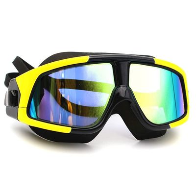 Feiyx Swim Goggles,No Leaking Swimming Goggles, Comfortable Anti-Fog Swimming Goggles for Adult (Color : Yellow)