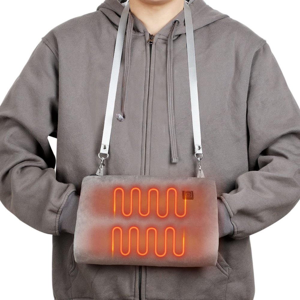 Mokylor Hand Warmers Rechargeable, Heated Gloves Handwarmers Bag Portable Graphene Handwarmers Pouch with 2 Heating Area and 3 Heat Levels for Hunting Camping Xmas Gifts for Women Men Kids