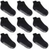 ZAPLES Baby Non Slip Grip Ankle Socks with Non Skid Soles for Infants Toddlers Kids Boys Girls, Black, 8-10 Years view 1
