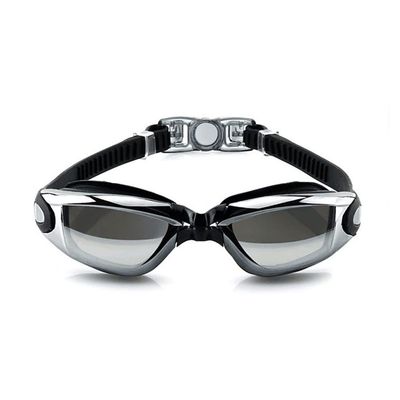 Feiyx Swim Goggles,Electroplating Waterproof Anti-Fog Swimming Diving Water Glasses Adjustable Swimming Goggles Ladies Men (Color : Black)