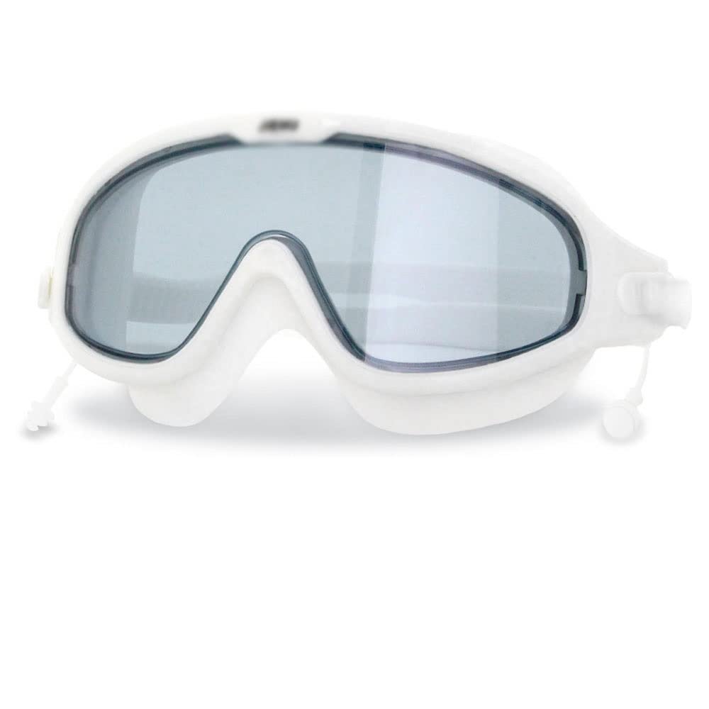 Feiyx Swim Goggles,Wide View Swimming Goggles/No Leaking Anti Fog for Men Women Youth (Color : White)